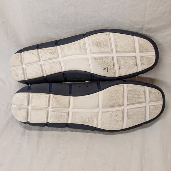 Mens Swims Braided Lace Loafer Watershoes Navy and White Size 10